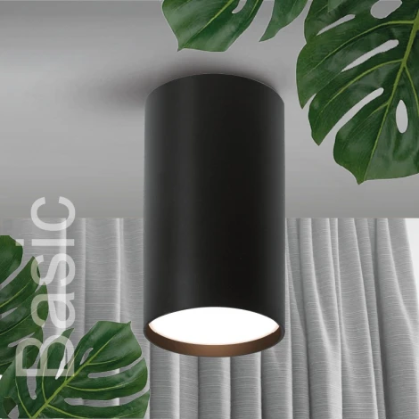 Точечный светильник накладной Wolta WSL-GU10/01BL под лампу GU10 Черный BASIC