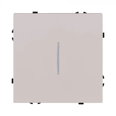 Выключатель 1-клавишный 10А/250В с LED подсветкой, кашемир матовый Kollinger Eclipse EC-007CM