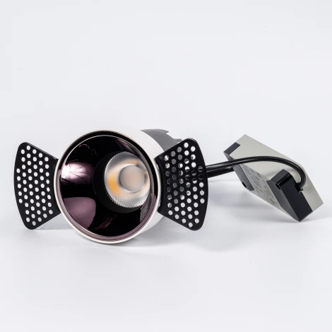 Точечный встраиваемый светодиодный светильник, круглая рамка, жемчужно-черный отражатель Fiberli 302T75 12130201