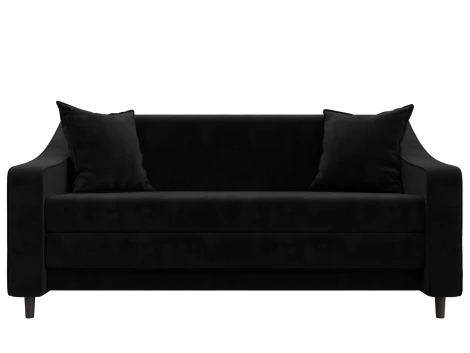 Диван прямой Лига-071 (ЛДСП,Брус,Фанера/Дерево/Велюр/Черный) Лига Диванов 129768