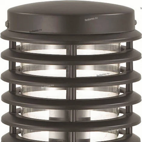 Столб уличный Horoz Palmiye, 1 плафон, черный с прозрачным