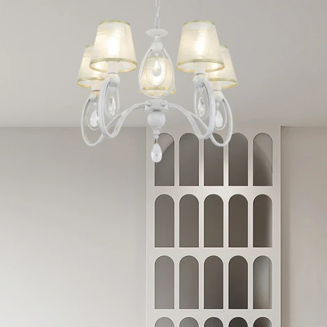 Подвесная люстра Arte Milano AM347203 347203/5 WT+G (220V, подвески, на цепи)