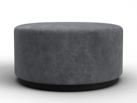 Пуф 005 (ДСП/Пластик/Велюр/Темно-серый) Лига Диванов 132506