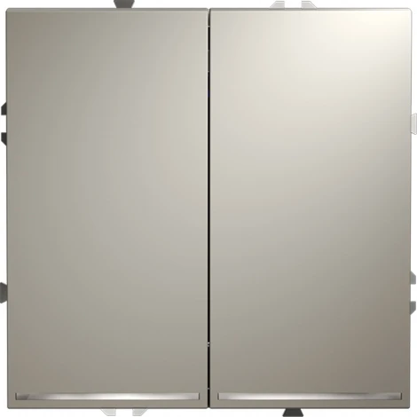 Выключатель двухклавишный с подсветкой (кашемир) Voltum S70 VLS020203