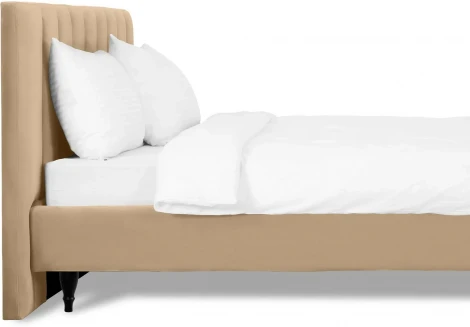 Кровать Queen II Sofia L 1600 ОГОГО (арт.577444), (Ткань/Светло-коричневый)