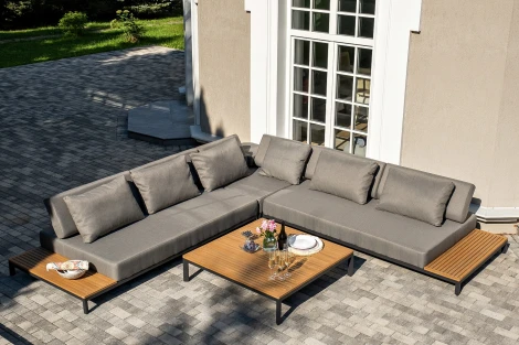 "Амальфия" трансформирующаяся лаунж-зона из алюминия, цвет графит 4SIS арт.УТ-00007469