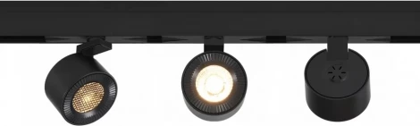 Трековый магнитный светильник 48V iLedex Vision48/22 4822-010-D82-12W-38DG-4000K BK (WALL WASHER) (круглые)