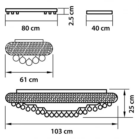 Потолочный светильник буше круглый Osgona Monile 704214 (220V, хрусталь)