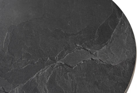 "Колумбия" журнальный стол из HPL круглый Ø40 H55, каркас из алюминия темно-серый (RAL 7024), цвет столешницы "серый гранит" 4SIS арт.УТ-00005804