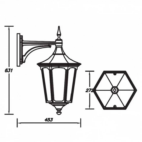 Настенный фонарь уличный Oasis Light 79702L Bl (220V, IP44)