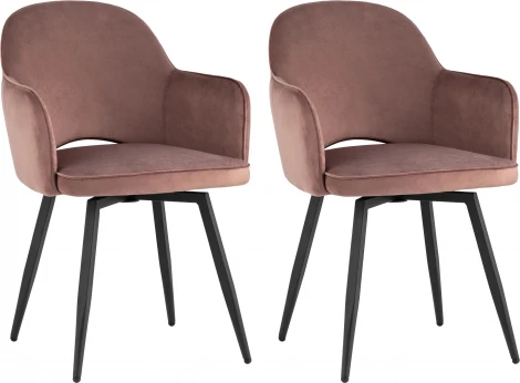 Стул Stool Group Венера вращающийся велюр пыльно-розовый 2 шт