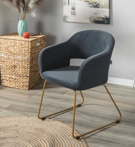 Кресло Oscar Diag grey/Линк золото R-Home арт.410118144h_Diag grey