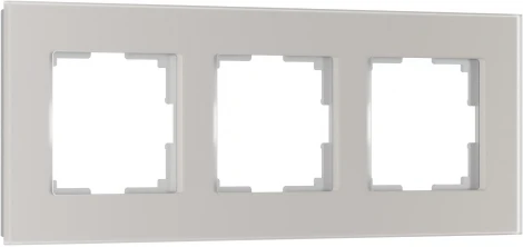 Рамка на 3 поста (дымчатый, стекло soft-touch) Werkel W0033117 (a067416)