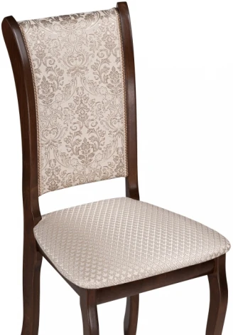 Деревянный стул Woodville Вилмот темный орех / бежевый 527062