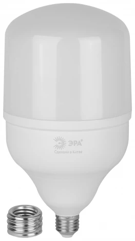 Лампочка светодиодная E27 с переходником на E40 100W ЭРА LED POWER T140-100W-4000-E27 с переходником на E40/E40 R