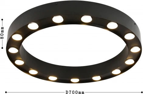 Потолочный светильник круглый Favourite Attica 3007-15U (220V, круглые, кольцо)