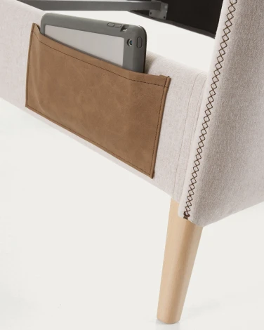 Кровать La Forma (ex Julia Grup) Dyla (Бежевый/ Пена,Дерево)