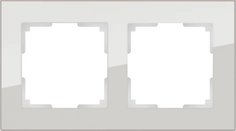 Рамка на 2 поста Favorit (дымчатый,стекло) Werkel W0021117 (a050895)