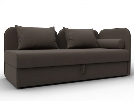 Тахта Лига-094 НПБ (ДСП,ЛДСП,Фанера/Пластик/Рогожка/Коричневый) Лига Диванов 132526