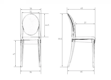 Стул обеденный VICTORIA GHOST (цвет прозрачный)