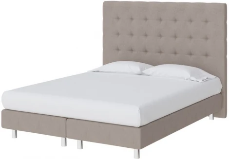 PROxSON Кровать Madrid Boxspring Lift (Ткань: Рогожка Тетра Бежевый) 90x200