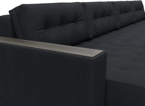 Диван П-образный с декором Лига-049 НПБ Лонг Лига Диванов (Замша) арт.128578