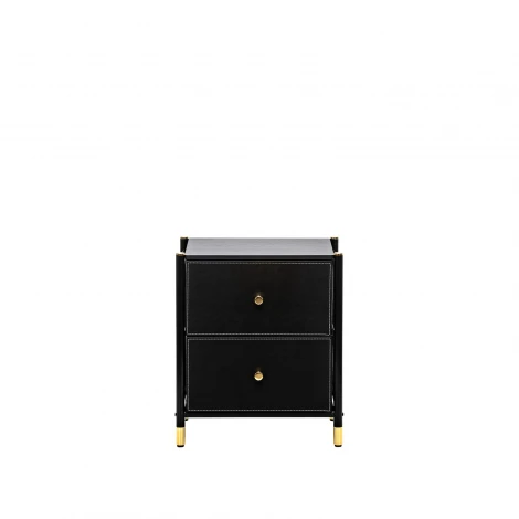 Комод Leset Нирита/Хайди, 2 ящика, Чёрный