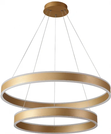 Подвесной светильник ярусный MUCHOS SP123W LED D600+800 GOLD Crystal Lux (220V, пульт управления, на тросе)