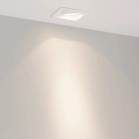 Встраиваемый светильник светодиодный MS-VORTEX-BUILT-S90x90-12W Day4000 (WH-WH, 20 deg, 230V) (Arlight, IP20 Металл) 057913