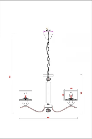 Подвесная люстра Arte Lamp Alhena A4091LM-5CC (220V, на цепи)