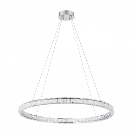 Подвесной светильник Arte Milano Venezia 311311/D800 NI (регулировка яркости, LED, 220V, хрусталь, пульт управления, на тросе, кольцо)