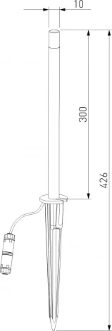 Уличный наземный светильник светодиодный Elektrostandard Lumos 35168/S черный (24V, круглые, IP65)