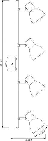 Спот Arte Lamp Falena A3117PL-4BK