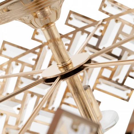 Потолочная люстра хрустальная на штанге Arte Milano Sorrento-7019 377019/6/50/470 GD (220V)