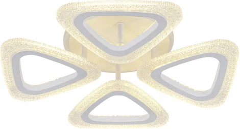 Потолочная люстра светодиодная Escada Candy 10300/4LED BL 45Вт, с ПДУ, металл/акрил, белый/прозрачный