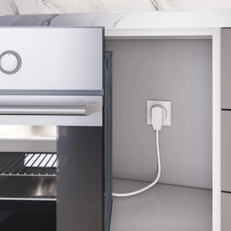 Комплект: розетка с вилкой для электроплиты 32А 250В, коробка в стену (белый) Werkel W1189201 (a053500)