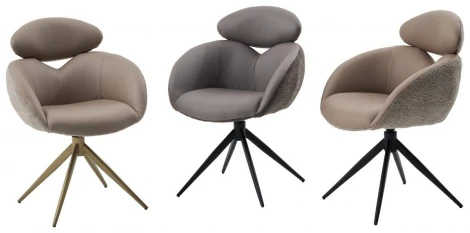 Стул ГУННАР (GUNNAR) 360 град, цвет БЕЖЕВЫЙ VEGA-11 / MIAMI-160, ткань / ЧЕРНЫЙ каркас, ®DISAUR M-City 64847