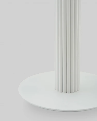 Стол круглый Терралино D90 верх керамика белый матовый, основание металл белый Stool Group арт.УТ000041595