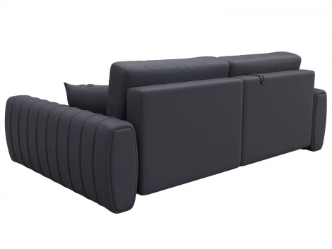 Диван угловой Лига-057 НПБ угол правый (ЛДСП,Брус,Фанера/Пластик/Экокожа/Серый) Лига Диванов 130035