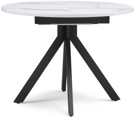 Деревянный стол Woodville Бетина мрамор белый / черный 504210