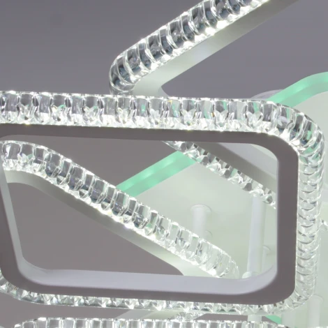 Потолочная люстра светодиодная на штанге с пультом с регулировкой цветовой температуры, яркости и ночным режимом Reluce 46890-0.3-4+4 WH (RGB)