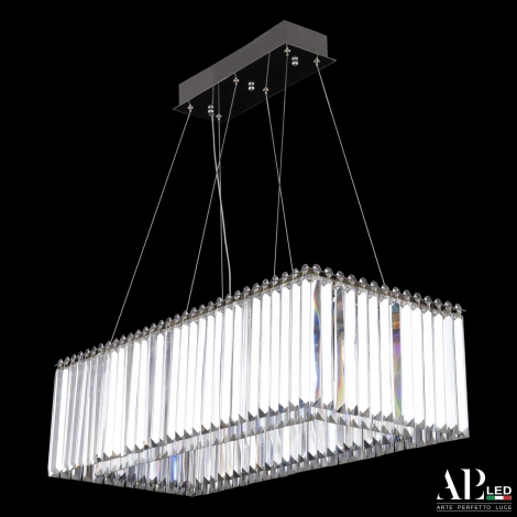 Подвесная люстра светодиодная APL LED Sicilia SH11.74.A.Gd.4000 (220V, хрусталь, на тросе)