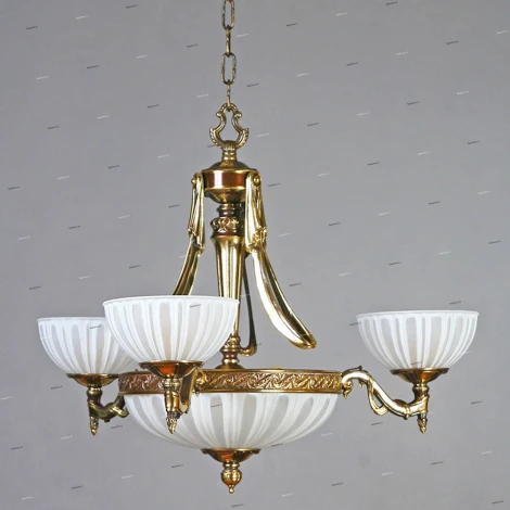 Люстра подвесная Ambiente by Brizzi Navarra, 6 ламп, бронза с белым