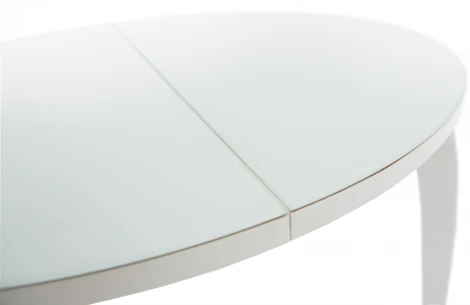 Стол Ривьера СВ D90, Стекло, Эмаль белая, 7, Аврора