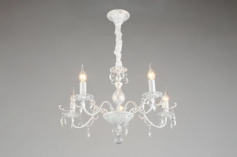 Подвесная люстра Bantine OML-53213-05 (220V, хрусталь, подвески, на цепи)