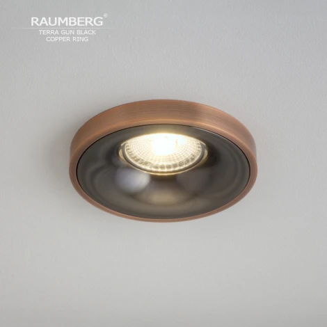 Встраиваемый светильник Raumberg TerraGBk\Copper Gun Black\Copper