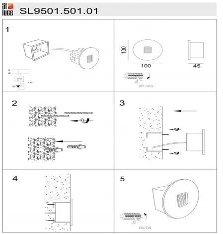 Настенный светильник уличный Visano SL9501.501.01 (LED, 220V, IP54)