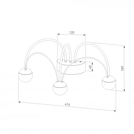 Настенный светильник светодиодный шарики Eurosvet Ragno 90031/3 черный (a070274) (220V, шарики)