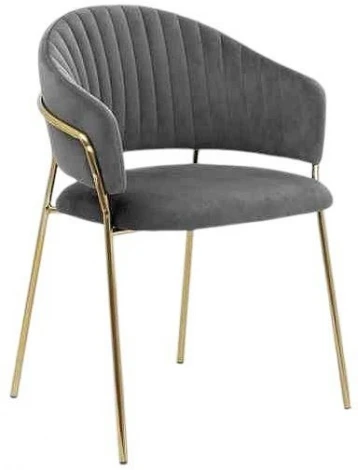 Стул Whispered Enchantment Hesby (Металл/Велюр, Зеленый) арт.HSBI_DC114_grey