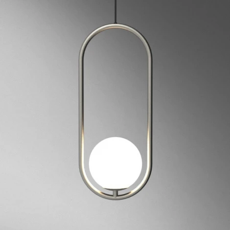 Подвесной светильник Matthew Mccormick Hoop 50 Silver Mila Pendant ImperiumLoft Hoop-B01 (179967-22) (220V, на проводе, шар)